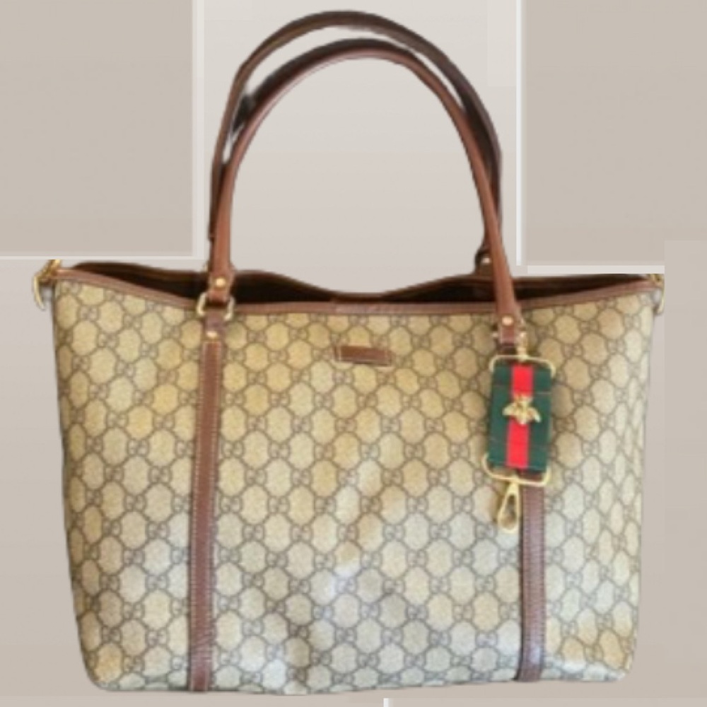 Authentic Gucci Large Coated Canvas Joy tote